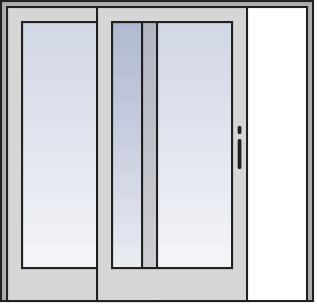 diagram of sliding french patio doors
